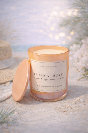 Luxe Tropical Burst – 8 oz Wickless Candle Market