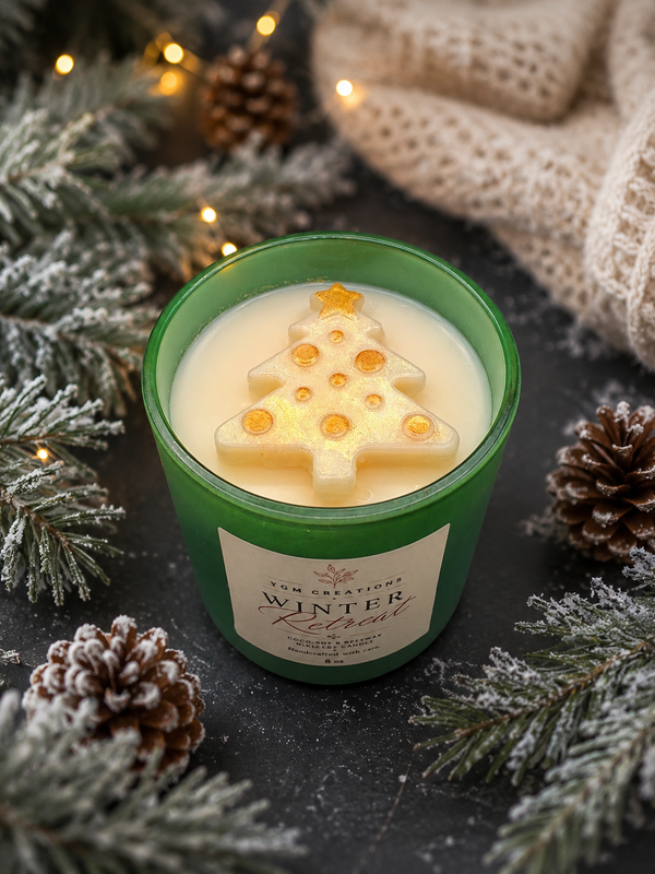 Luxe Winter Retreat – 8 oz Wickless Coco-Soy Candle - Pre-Order