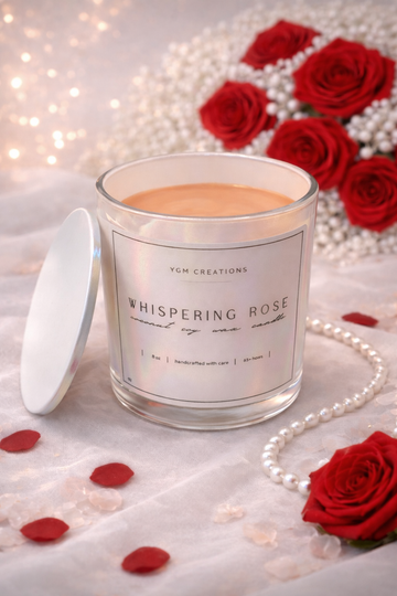 Luxe Whispering Rose - 8 oz Wickless Coco-Soy Candle