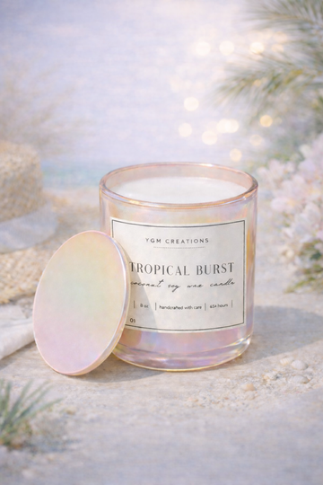 Tropical Burst – 8 oz Flameless Coco-Soy Candle