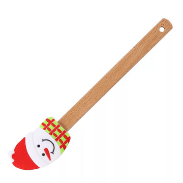 3-Pack Mini Christmas Silicone Spatula Set (Santa, Snowman & Tree)